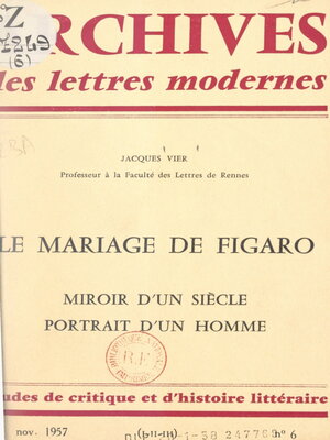 cover image of Le mariage de Figaro